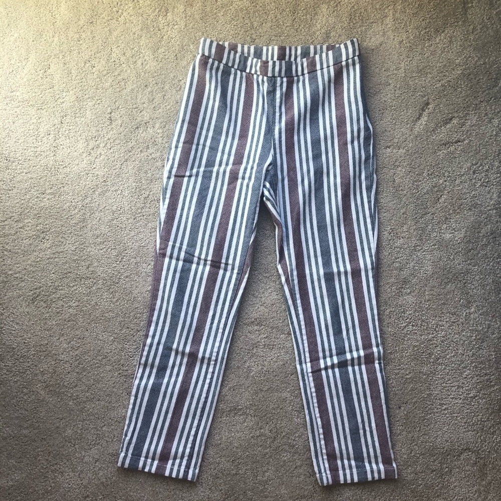 Free People Striped Skinny Pants